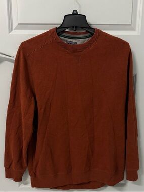 G.H. Bass & Co. Rust Orange V-Neck Sweatshirt